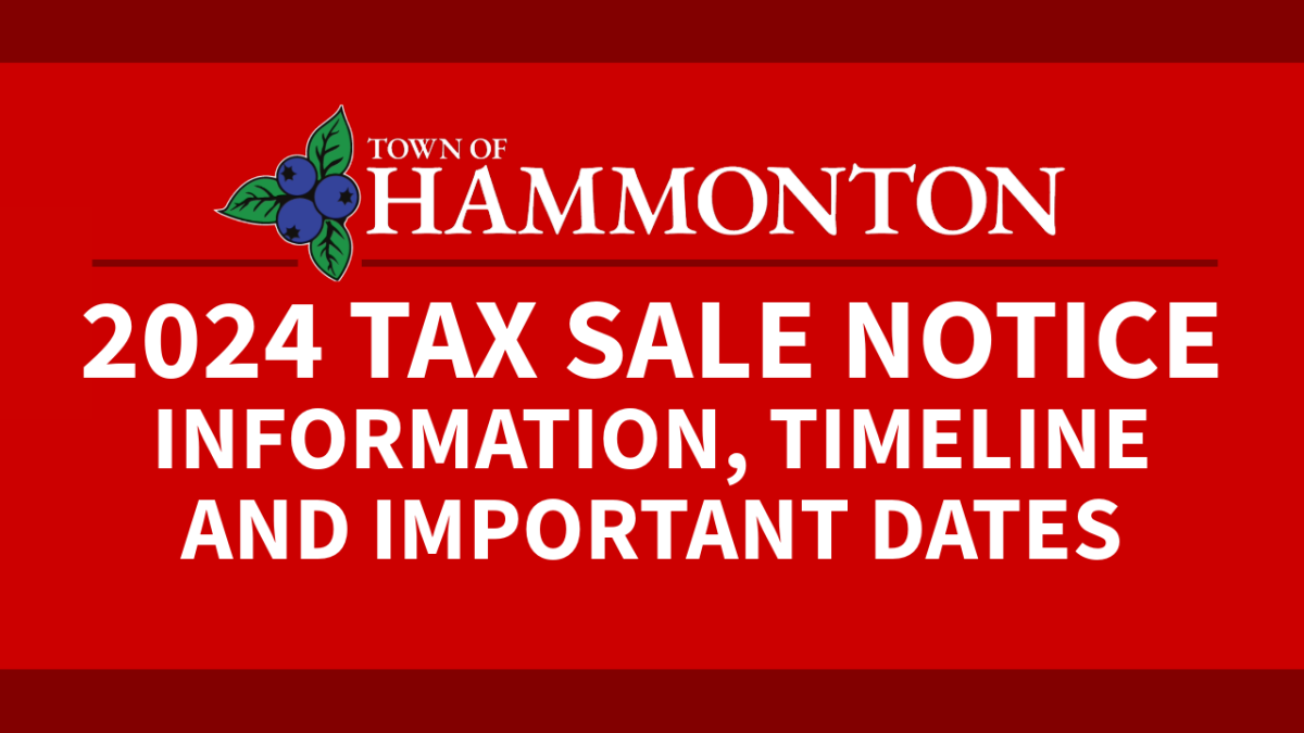 2024 Tax Sale Notice: Information, Timeline & Important Dates – Town of ...